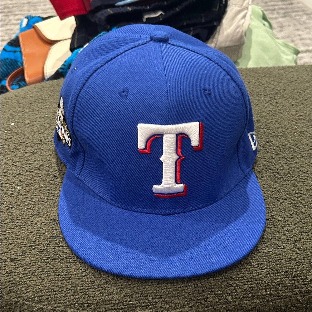 New Era Texas Rangers World Series Champs Baseball Cap w/ Embroidered T Logo